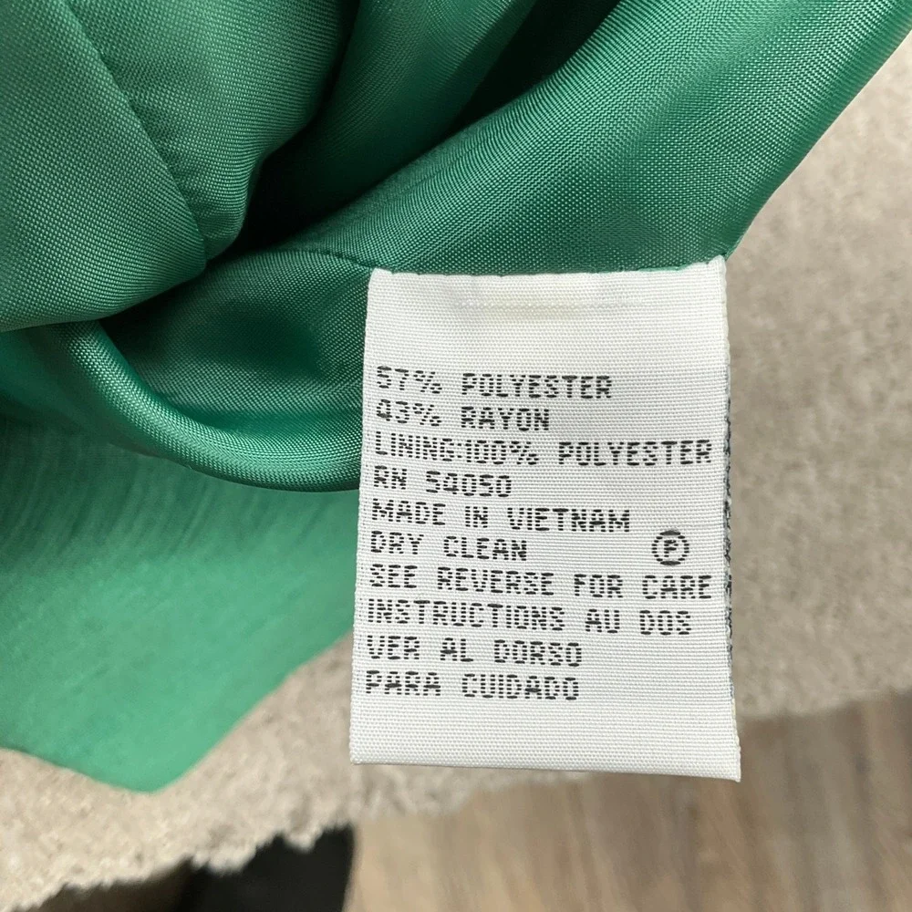 LE SUIT ESSENTIALS Skirt Set Womens Blazer 12 Skirt 16 Green Holiday‎ 2pc Flaws